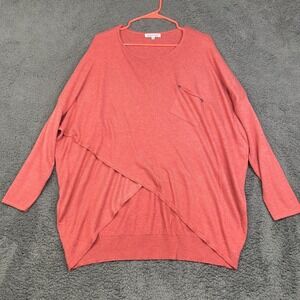 Catwalk Studio Womens Sweater M/L Drape Cardigan Soft Comfort Pink